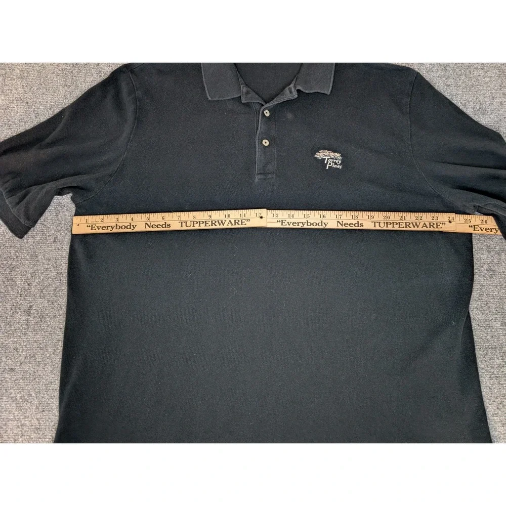 Polo Golf Ralph Lauren Mens XXL Polo Shirt Black Torrey Pines Logo White Pony‎